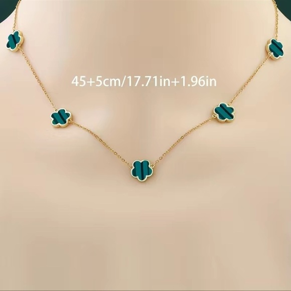 Cherry Blossom Pink Flower Design Copper Necklace - Picture 4 of 6